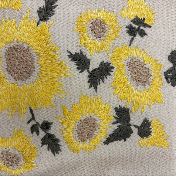 Boston Proper Yellow Floral Embroidered Mini Skirt with Fringe - Picture 3 of 5